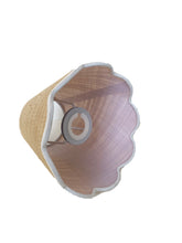 Load image into Gallery viewer, Scallop Raffia Shade with Cream Trim
