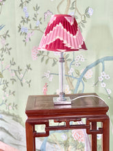 Load image into Gallery viewer, Red & Pink Chevron Silk Lampshade