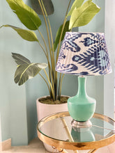 Load image into Gallery viewer, Beautiful Blues Silk Gathered Lampshade