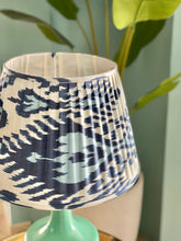Load image into Gallery viewer, Beautiful Blues Silk Gathered Lampshade