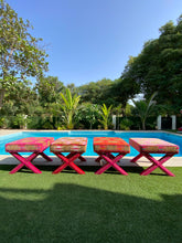 Load image into Gallery viewer, Tiger Velvet X-Stool