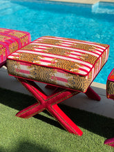 Load image into Gallery viewer, Tiger Velvet X-Stool