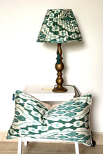 Load image into Gallery viewer, Green & Teal Silk Gathered Lampshade