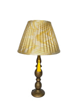 Load image into Gallery viewer, Yellow Silk Gathered Lampshade