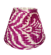 Load image into Gallery viewer, Magenta Silk Gathered Lampshade