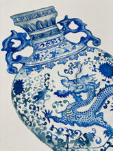 Load image into Gallery viewer, Blue & White Ginger Vase Print