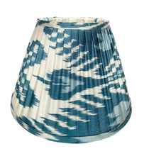 Load image into Gallery viewer, Beautiful Blues Silk Gathered Lampshade