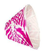 Load image into Gallery viewer, Fushia Silk Ikat Gathered Lampshade