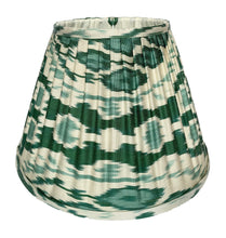 Load image into Gallery viewer, Green & Teal Silk Gathered Lampshade