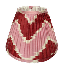 Load image into Gallery viewer, Red & Pink Chevron Silk Lampshade