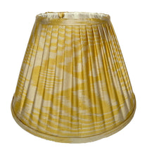 Load image into Gallery viewer, Yellow Silk Gathered Lampshade