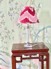 Load image into Gallery viewer, Red &amp; Pink Chevron Silk Lampshade
