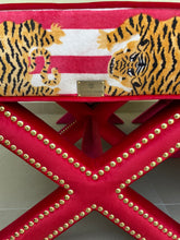 Load image into Gallery viewer, Tiger Velvet X-Stool
