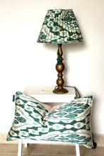 Load image into Gallery viewer, Green &amp; Teal Silk Gathered Lampshade
