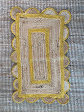 Load image into Gallery viewer, Yellow Jute Scalloped Mat
