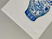 Load image into Gallery viewer, Blue &amp; White Ginger Vase Print
