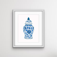Load image into Gallery viewer, Blue &amp; White Ginger Jar Print
