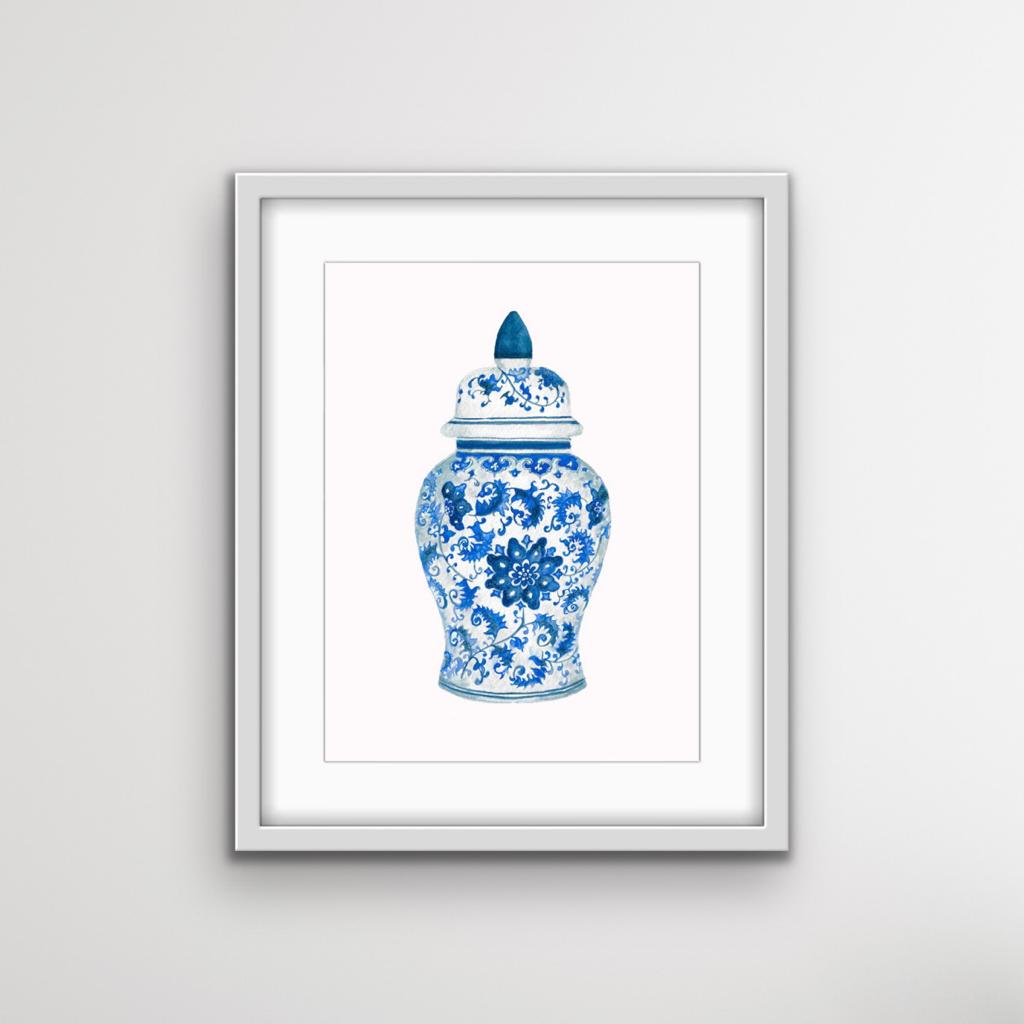 Blue & White Ginger Jar Print