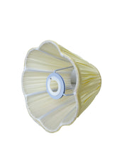 Load image into Gallery viewer, 18cm Yellow scalloped gathered lampshade
