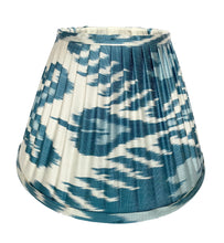 Load image into Gallery viewer, Beautiful Blues Silk Gathered Lampshade
