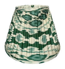 Load image into Gallery viewer, Green &amp; Teal Silk Gathered Lampshade
