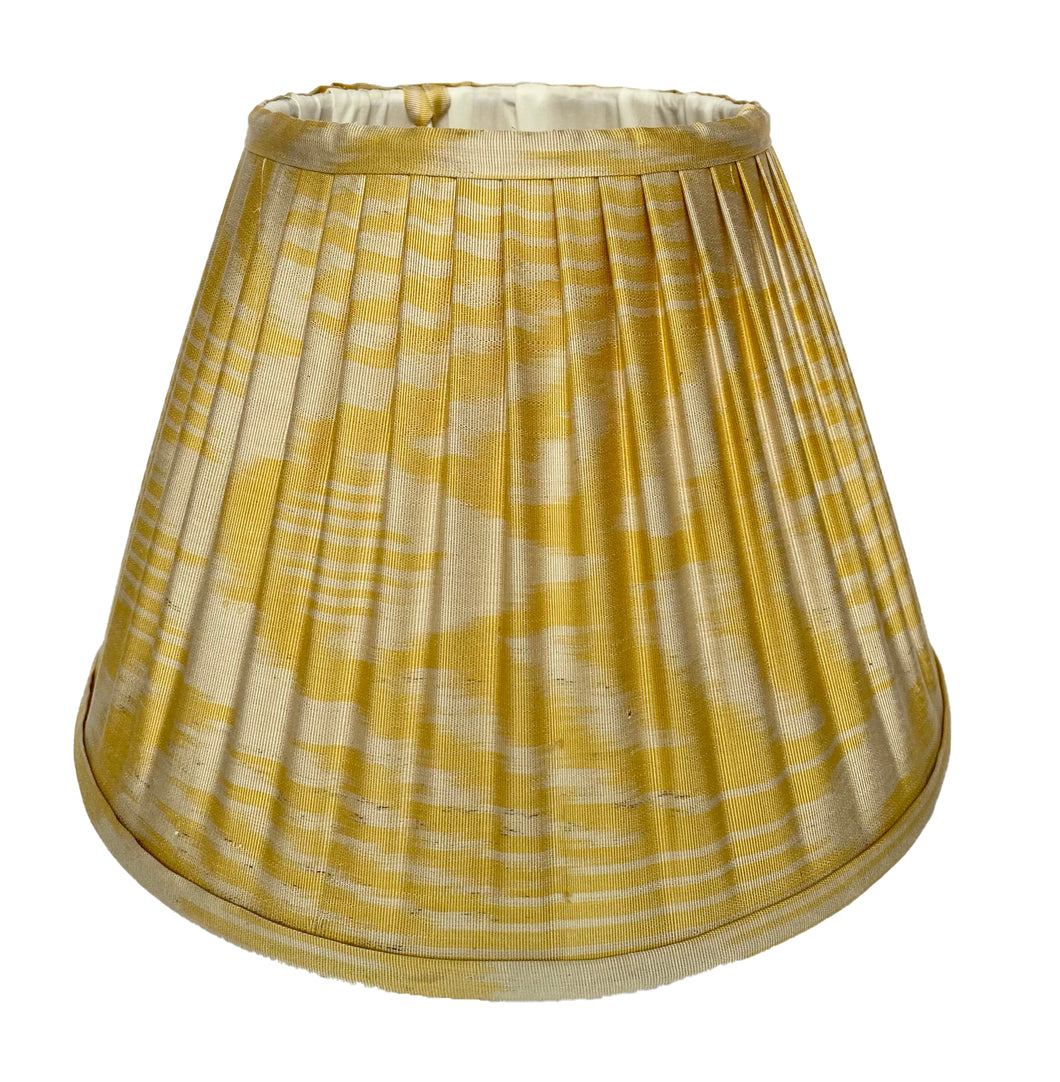 Yellow Silk Gathered Lampshade